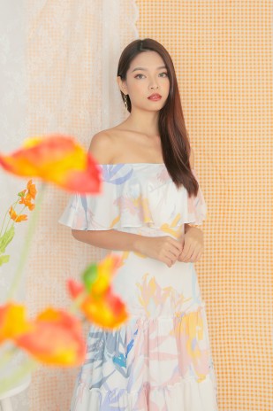 Esmerelda Printed Dress in Lilac