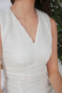 RESTOCK: Taylyn Crochet Dress in White
