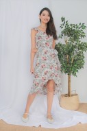 RESTOCK: Blenda Floral Dress in Cream