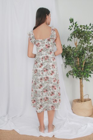 RESTOCK: Blenda Floral Dress in Cream