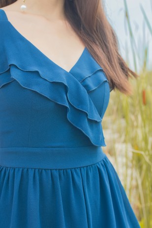 Tablita Tiered Maxi Dress in Blue