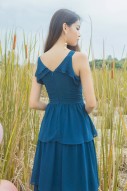 Tablita Tiered Maxi Dress in Blue