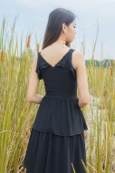 Tablita Tiered Maxi Dress in Black