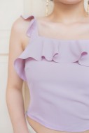 Shalom Ruffle Top in Lavender