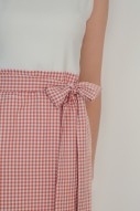 Shasta Gingham Dress in Rustic Red