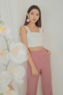 Taniel High Waist Pants in Rose