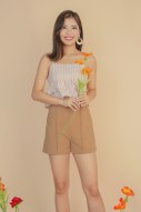 Wylie High-waisted Shorts in Caramel