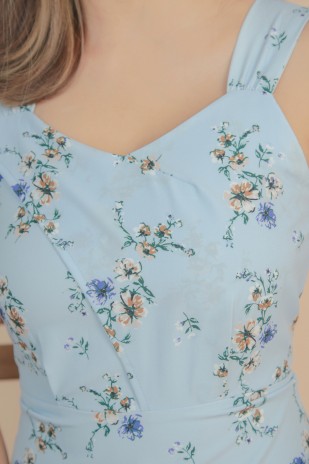 Ransome Floral Dress in Blue