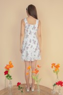 Ransome Floral Dress in Cream