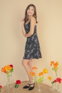Ransome Floral Dress in Black