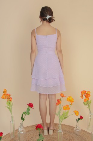 Taisce Swiss Dot Dress Lavender
