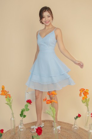 Taisce Swiss Dot Dress Blue
