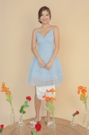 Taisce Swiss Dot Dress Blue
