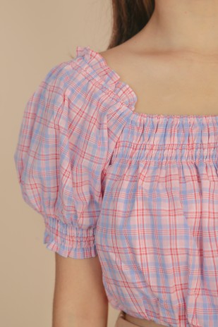 Morrison Plaid Top in Pink