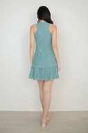 Rosna Lace Dress in Seagreen