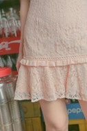 Rosna Lace Dress in Nude Pink