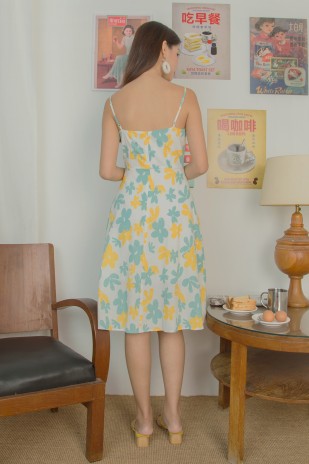 Suzy Floral Dress in Yellow