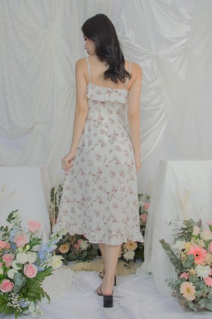 Catriona Floral Dress in White