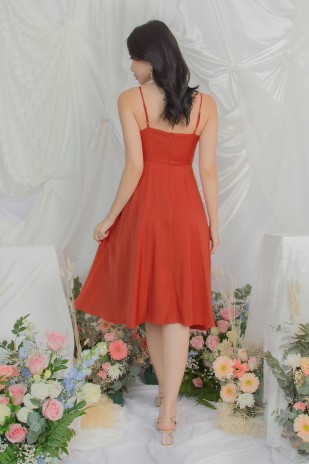 Adorlee Midi Dress in Orange