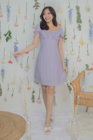 Austen Puff Dress in Lavender