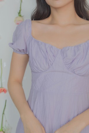 Austen Puff Dress in Lavender