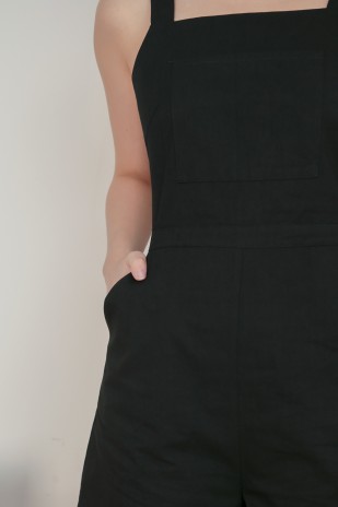 RESTOCK: Valkeyna Knot Romper in Black