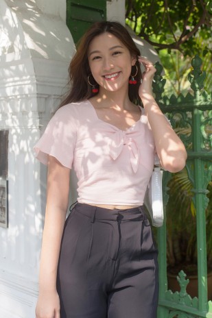 Eularia Flutter Top in Pink