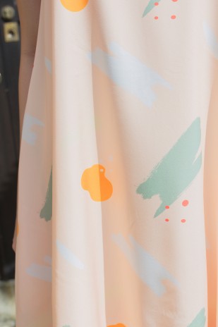 RESTOCK: Tayden Printed Dress in Peach
