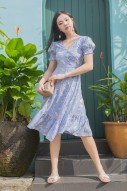 RESTOCK: Hollace Floral Dress in Blue