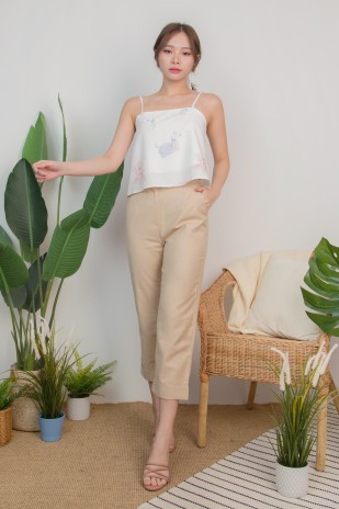 Ranella Tapered Pants in Nude