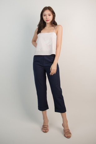 Ranella Tapered Pants in Navy