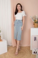 Zaelynn Puff Top in White