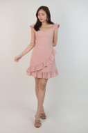 Jovielle Ruffle Dress in Pink
