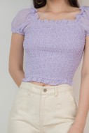 Tianna Puff Top in Lavender