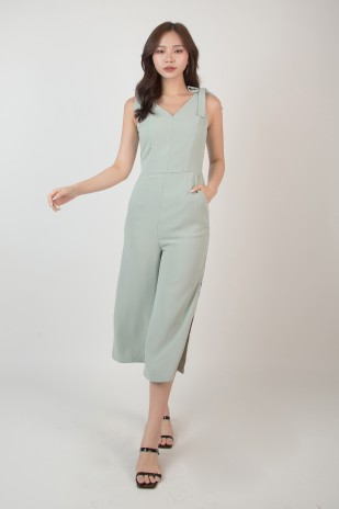 Hayria Knot Jumpsuit in Sage