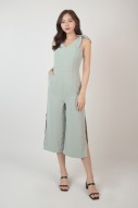 Hayria Knot Jumpsuit in Sage