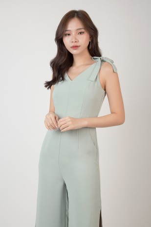 Hayria Knot Jumpsuit in Sage