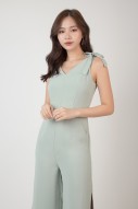 Hayria Knot Jumpsuit in Sage