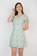 Kynn Floral Dress in Mint