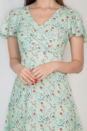 Kynn Floral Dress in Mint