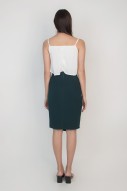 Andee Overlay Dress in Forest Green
