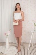 Andee Overlay Dress in Pink