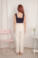 Willow Double Button Pants in Cream