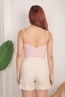 Etta Ruched Cami Top in Pink