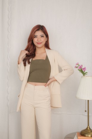 Dacina Pocket Blazer in Sand