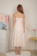 Aniko Printed Dress in Nude