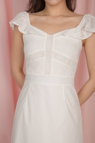 Reanna Crochet Dress in White