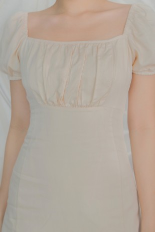RESTOCK: Denissa Puff Dress in Cream