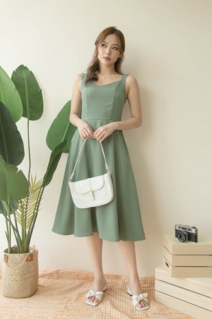 Roxie Swing Dress in Sage