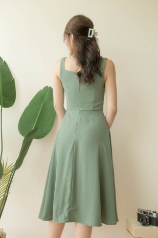 Roxie Swing Dress in Sage